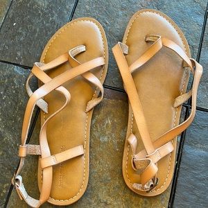 Tan strappy sandal